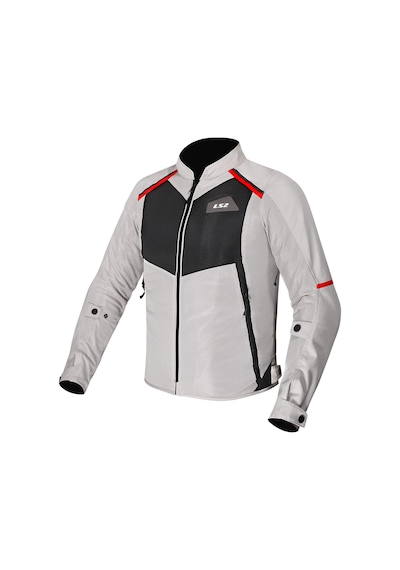 Ls2 Breeze Mont Gri-siyah-kırmızı
