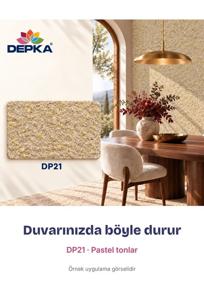 Depka Pamuk Sıva Dp21 2 Kg 7-8 M² İpek Sıva Alternatifi Isı Ve Ses Yalıtımlı Dekoratif Sıva
