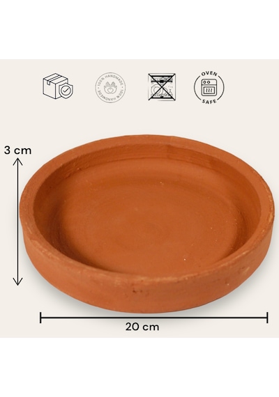 Tekli Toprak Karides-mantar Güveci Pişirme Tavası 20 Cm