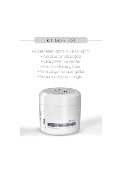 Dr. Well Barcelona Cosmetics Siyah Nokta Akne Karşıtı Gözenek Sıkılaştırıcı Kil Maskesi 200 ML