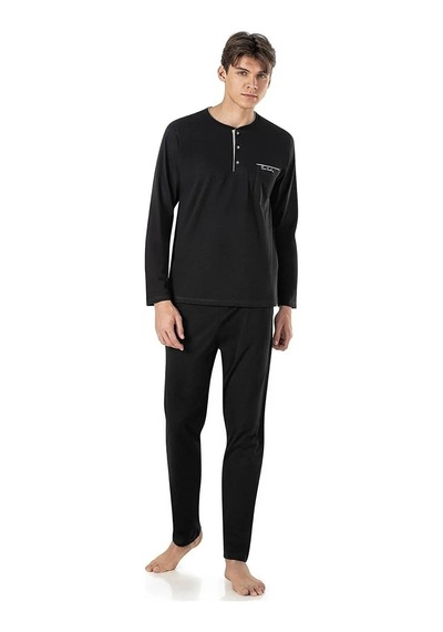 Pierre Cardin 5560 Erkek Çeyizlik Beşli Rop Pijama Takım-siyah Siyah