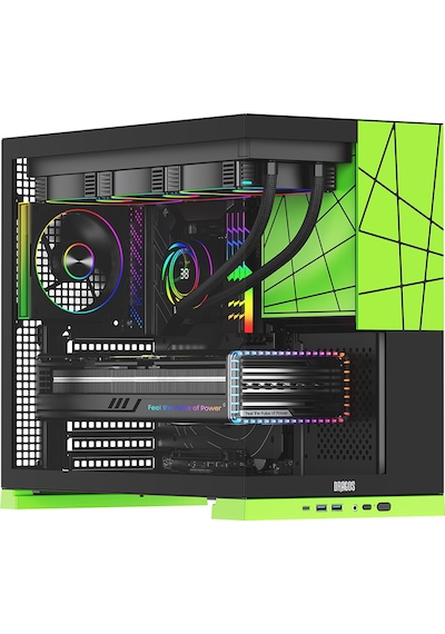 Dragos Prizma 5x Argb Fan Type-c 1000w 80+ Bronze Pcıe 5.1 Atx 3.0 Atx Mid Tower Kasa Yeşil