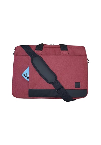 Gbmotion 3 Bölmeli Evrak Laptop El Omuz Çantası 17,3 İnç Bordo