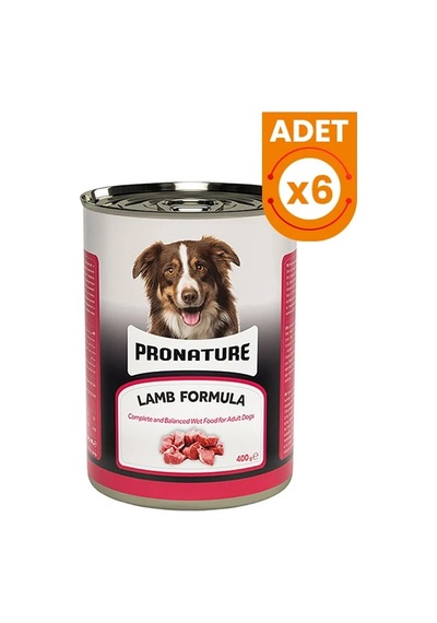 Pronature Kuzu Etli Parça Etli Yetişkin Köpek Konservesi 6 Adet 400 Gr