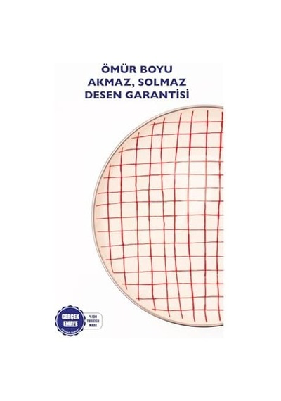 Cupid Kareli Emaye Tabak Pasta Sunum Tabağı 21 Cm Açık Gri