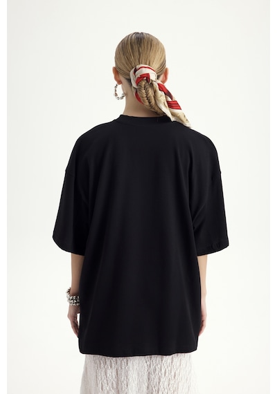 Mai Studios Co. Theory Oversize Siyah T-shirt SIYAH
