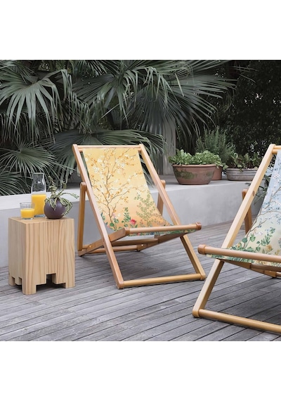 Bluehomeconcept Adawall Renkli Çiçek Detaylı Şezlong