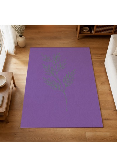 Kartela Halı Evo Halı Jüt Taban Dokuma Halı Mor - 100 X 150 Cm