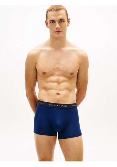 Tommy Hilfiger 3p Trunk Wb Erkek Mavi Boxer - Um0um03890