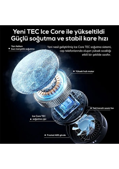 Memo Cx20 İos Android Soğutucu 20w Manyetik Rgb Telefon Soğutucu Anında Hızlı Soğutmasessiz Fan Soğ