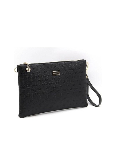 Silver Polo Sp1034 Kadın Portföy & Clutch Logolu Siyah-siyah
