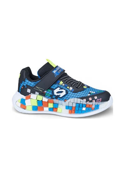Nstil Günlük Unisex Çocuk Spor Ayakkabı Sneaker Cırtlı Rahat Hafif Konforlu Dayanıklı 02-03 Siyah - Saks