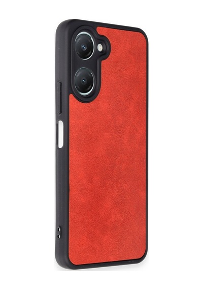 Vivo Y18 Uyumlu Kılıf Aras Deri Kapak - Kırmızı