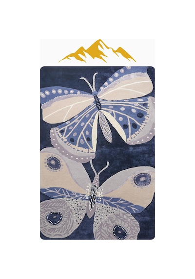 Modern Desenli Dijital Baskı Kaymaz Taban Halı H0960 Renkli