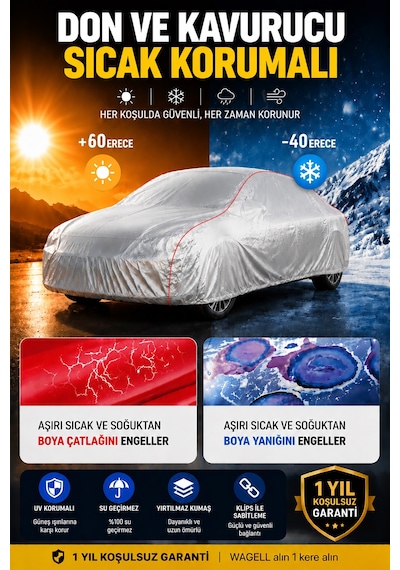 Mitsubishi Lancer Evo Spoiler - Pro Seri Klipsli 4 Mevsim Araba Brandası - Oto Çadır Örtü