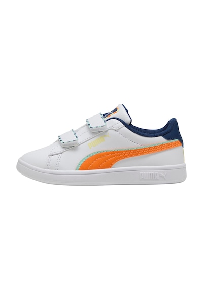 402830-01 Puma Smash 3.0 Playdate V Ps Çocuk Spor Ayakkabı Beyaz 402830-01 Beyaz Turuncu