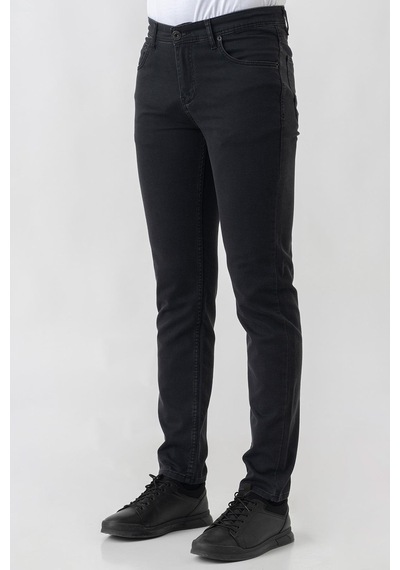 White Stone Bern J2425 Normal Fit Pamuklu Likralı 5 Cep Jean Pantolon Siyah-siyah Siyah