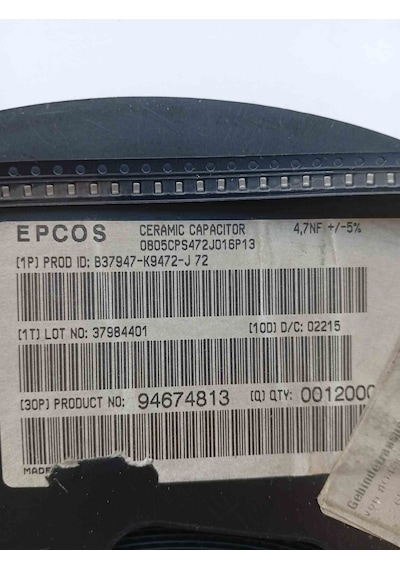 B37947k9472j72 Epcos 200 Adet