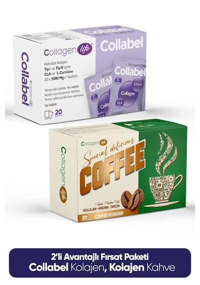 Collagen Life 2'li Avantaj Paket Diyet Kolajen & Diyet Kahve 40 Saşe Diğer