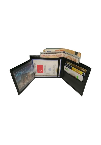 Barse Collection Erkek Siyah Ruğsatlık Cüzdan