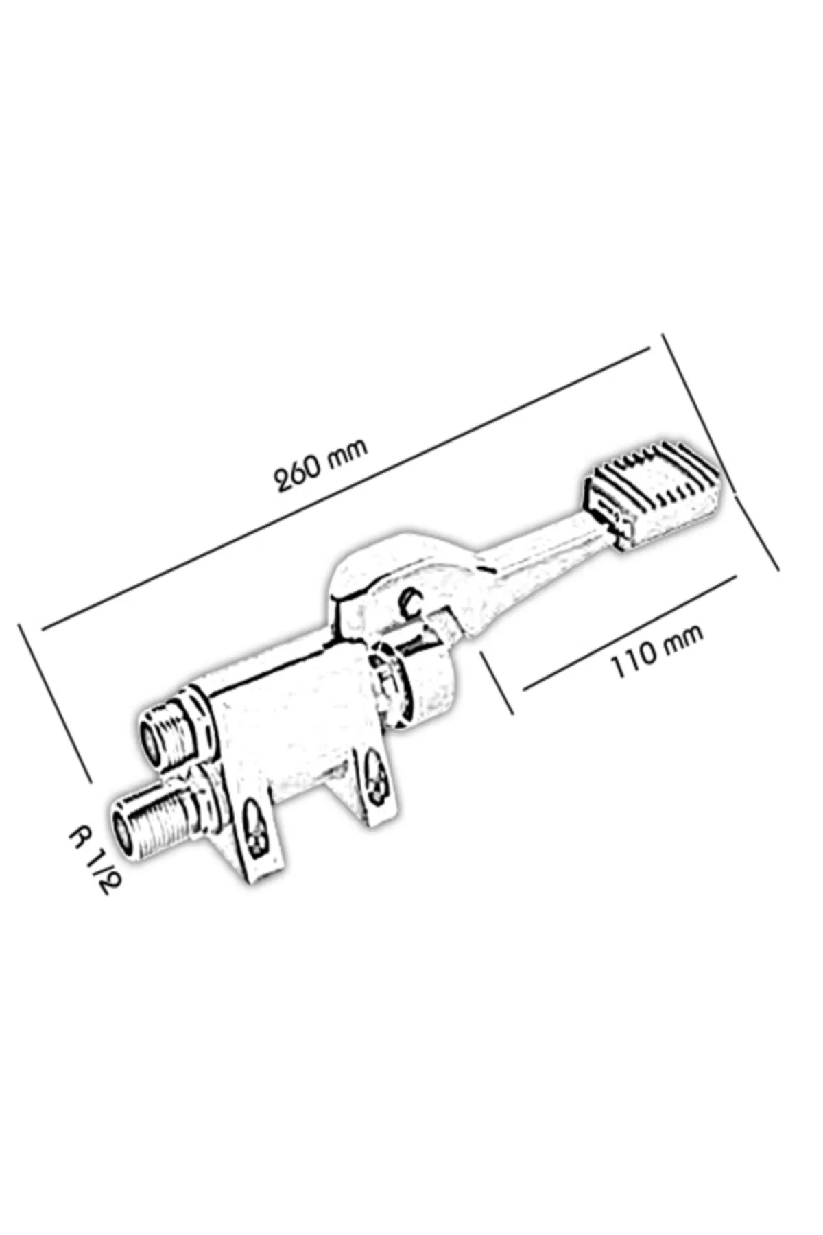 Tek Pedal Armatür krom