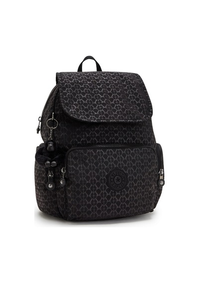 Kipling Kıplıng City Zip S Küçük Boy Sırt Çantası Siyah Sıgnature Emb Siyah