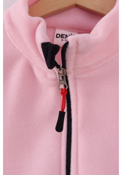 Monox Çocuk Unisex Parmak Geçmeli Polar Ceket Pembe