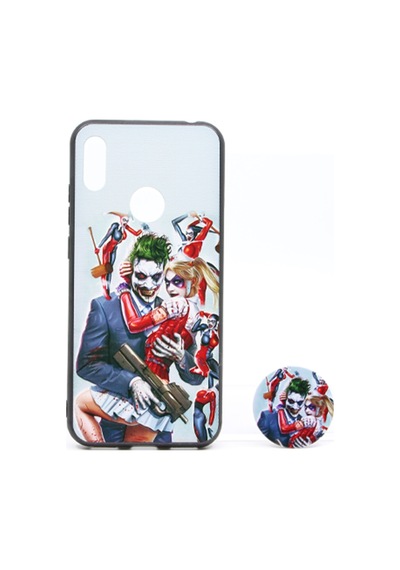 Nettech Huawei Y6 2019 Uyumlu Desenli Popsocket Seri Arka Koruma