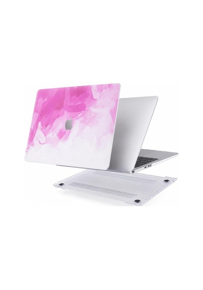 Macbook Air 13 İnç Kılıf A2337 M1 A2179 A1932 Uyumlu Hard Case Sert Kapak Suluboya Desenli Uv Baskılı Koruyucu Kılıf İnce Hafif Laptop Kılıfı Pembe Belirtilmemiş