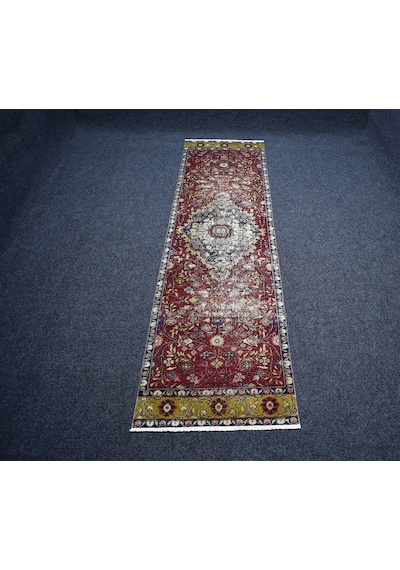 Zehra Abla Halı Vintage El Dokuma Ender Kayseri Yün Yolluk Halısı 7373 Çok Renkli