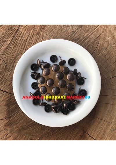 Kabara Raptiye Çivisi Bronz Eskitme Renk Çapı 11 MM 1000 Adet