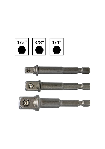 Master 530950 Lokma Adaptör Seti Hex Bits Saplı 3 Parça