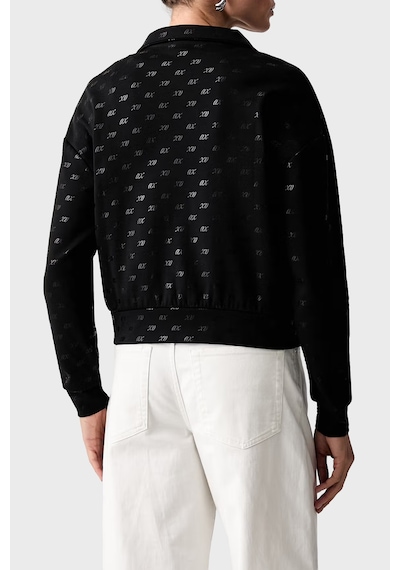 Armani Exchange Tamamı Logolu Regular Fit Dik Yaka Sweat Kadın Sweat Xw002748 Af24095 Fc241 Siyah
