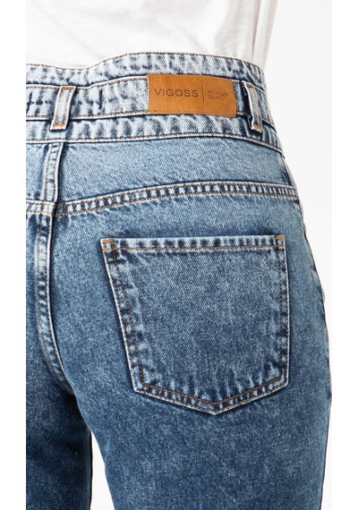 Vigoss Kadın Kemer Detaylı Denim Pantolon 23827-00008 Lacivert