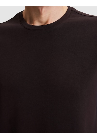 Pierre Cardin Koyu Kahverengi Regular Fit Basic Tişört 50333999 Vr084
