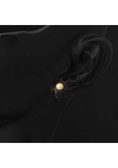 Bilezikci 14 Ayar Altın Mat Top Küpe 4 Mm. Kpads14k29578