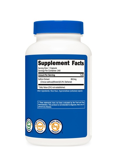 Nutricost Saffron Safran  88.5 Mg 240 Capsules Posi