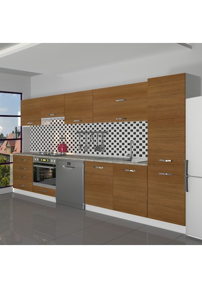 Decoraktiv Elite 325yq Ankastre Fırın Modüllü Mdf Hazır Mutfak Dolabı - Tezgah Dahil - Naturel Ceviz Decoraktiv Elite 325yq Ankastre Fırın Modüllü Mdf Hazır Mutfak Dolabı - Tezgah Dahil - Naturel Ceviz