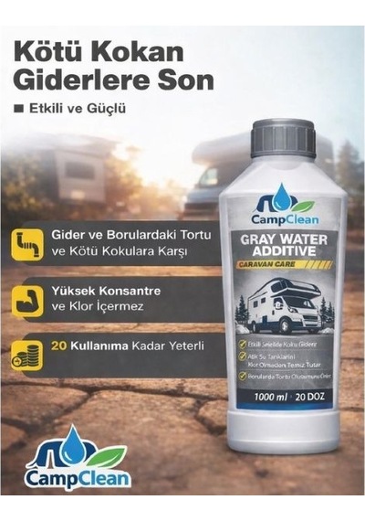 Camp Clean Gri Tank Temizleyici Ve Koku Gideri 1l