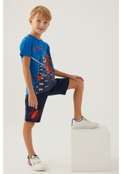 Spiderman Protector Cobalt Erkek Çocuk Bermuda Takım 5274-42796 Cobalt