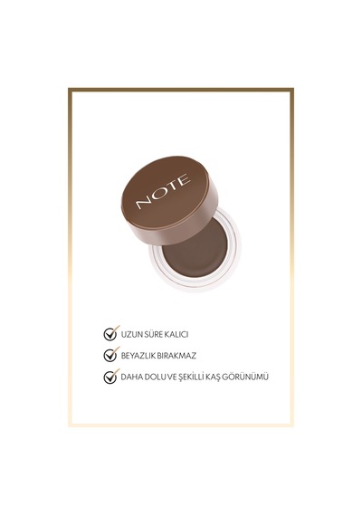Note Cosmetique Brow Pomade Kalıcı Kaş Pomadı - 02 Mid Brown - Kahverengi