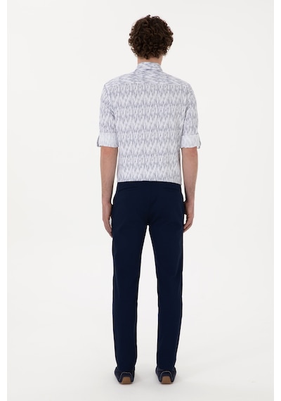 U.S. Polo Assn. Erkek Lacivert Slim Fit Kanvas Pantolon 50309142-VR033 U.S. Polo Assn. Erkek Lacivert Slim Fit Kanvas Pantolon 50309142-VR033