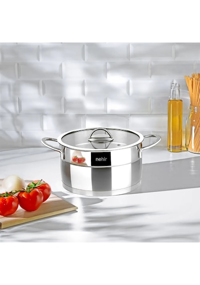 Nehir Silver Mat Trend 24 cm Derin Tencere
