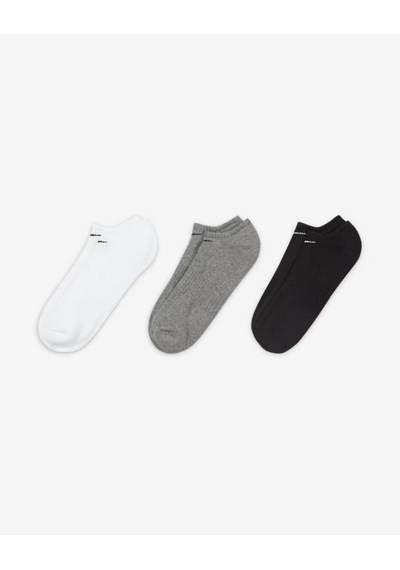 Nike Sx7673-964 Everyday Cushioned No-show Antrenman Çorapları 3 Çift Cok Renklı