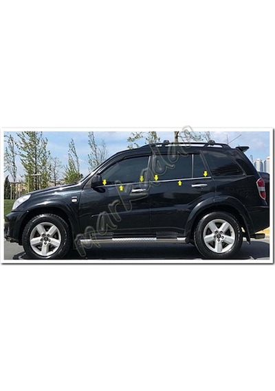 Markadan Toyota Uyumlu Rav 4 Krom Cam Çıtası 2006-2012 4 Parça Paslanmaz