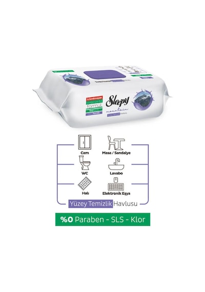 Sleepy 3 Paket Mountain Dağ Esintisi Islak Havlusu Ve Rosıe Tekli