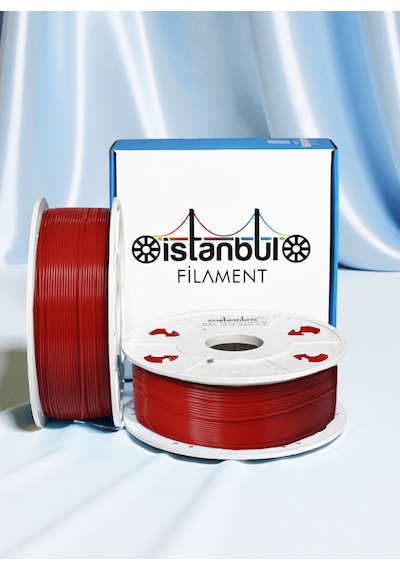 İstanbul Filament 3d Baskı Pla Filament Kırmızı Renk 1 Kg Ø 1,75mm 0,05 Mm Bambu Lab Uyumlu 1.75mm