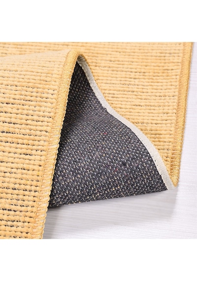 Çam Halı Crea Decolux Azade 8202 Sarı Özel Kaymaz Tabanlı Pamuk Dokuma Kilim - 80x150