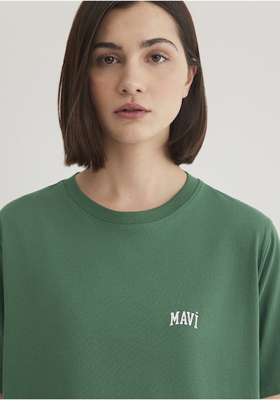 Mavi - Mavi Logo Baskılı Yeşil Tişört 1611900-71874 Yeşil