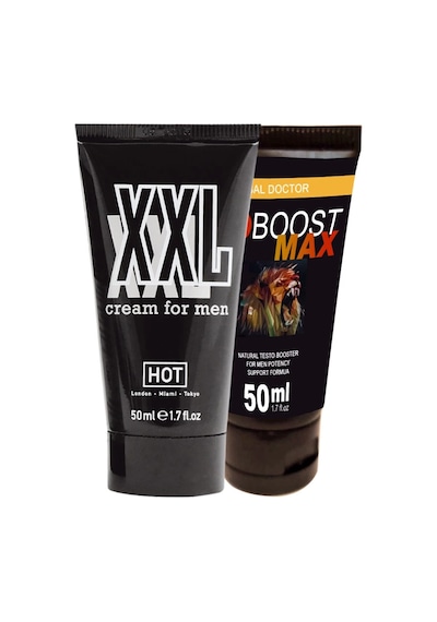 Hotxxl 50 Ml Cream Men Hardener Delayer Enlarger + Eroboost Erkeklere Özel Boyut Bkn1ek357
